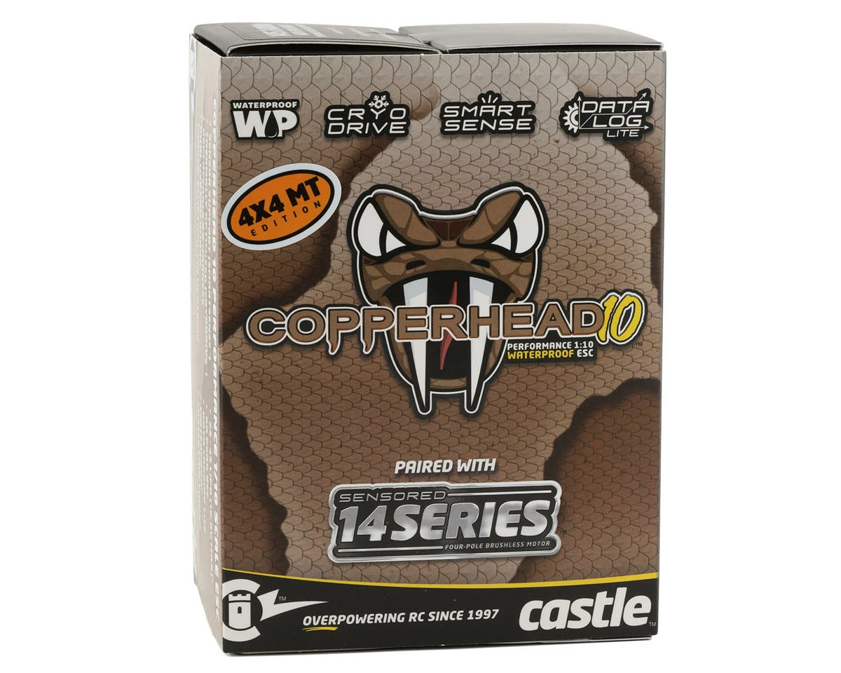 Castle Creations Pperhead 10 Waterproof 1/10 Sensored Combo W/1415 (2400Kv) (5mm Shaft) (Monster Truck Edition) - Image 4