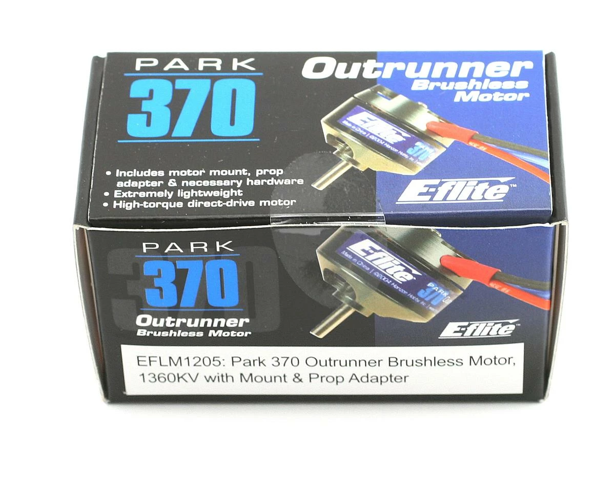 E-Flite Park 370 Brushless Outrunner Motor, 1360Kv: 3.5mm Bullet - Image 3