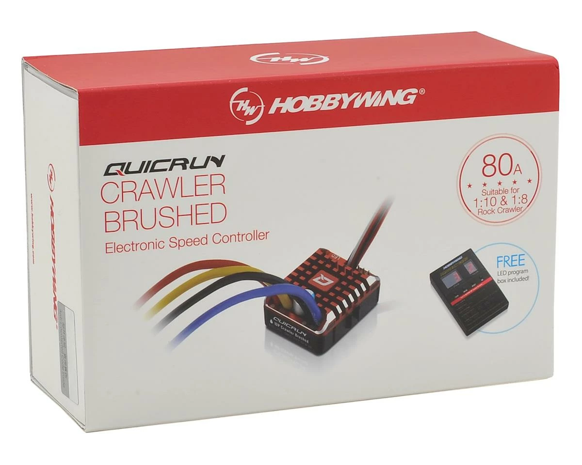 Hobbywing QuicRun Waterproof 1080 Brushed Crawling ESC (2-3S) - Image 4
