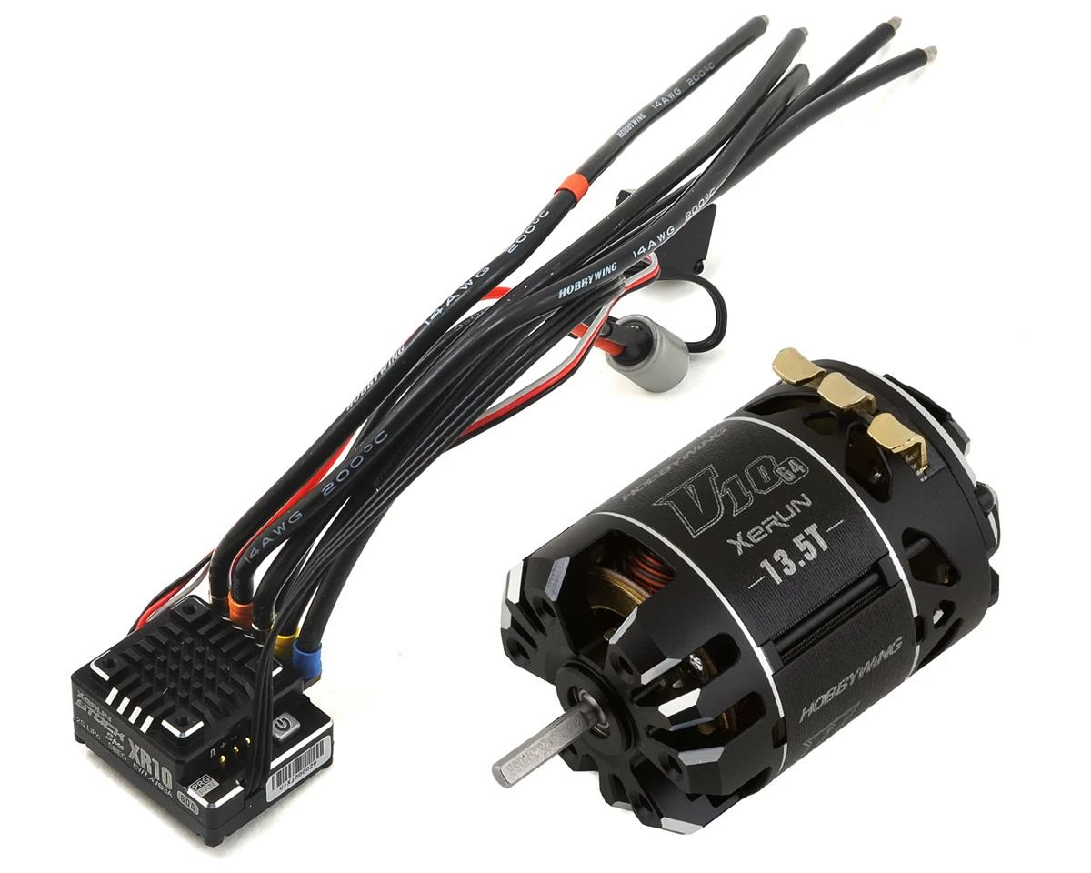 Hobbywing XR10 Stock Sensored Brushless ESC/V10 G4 Motor Combo (13.5T)