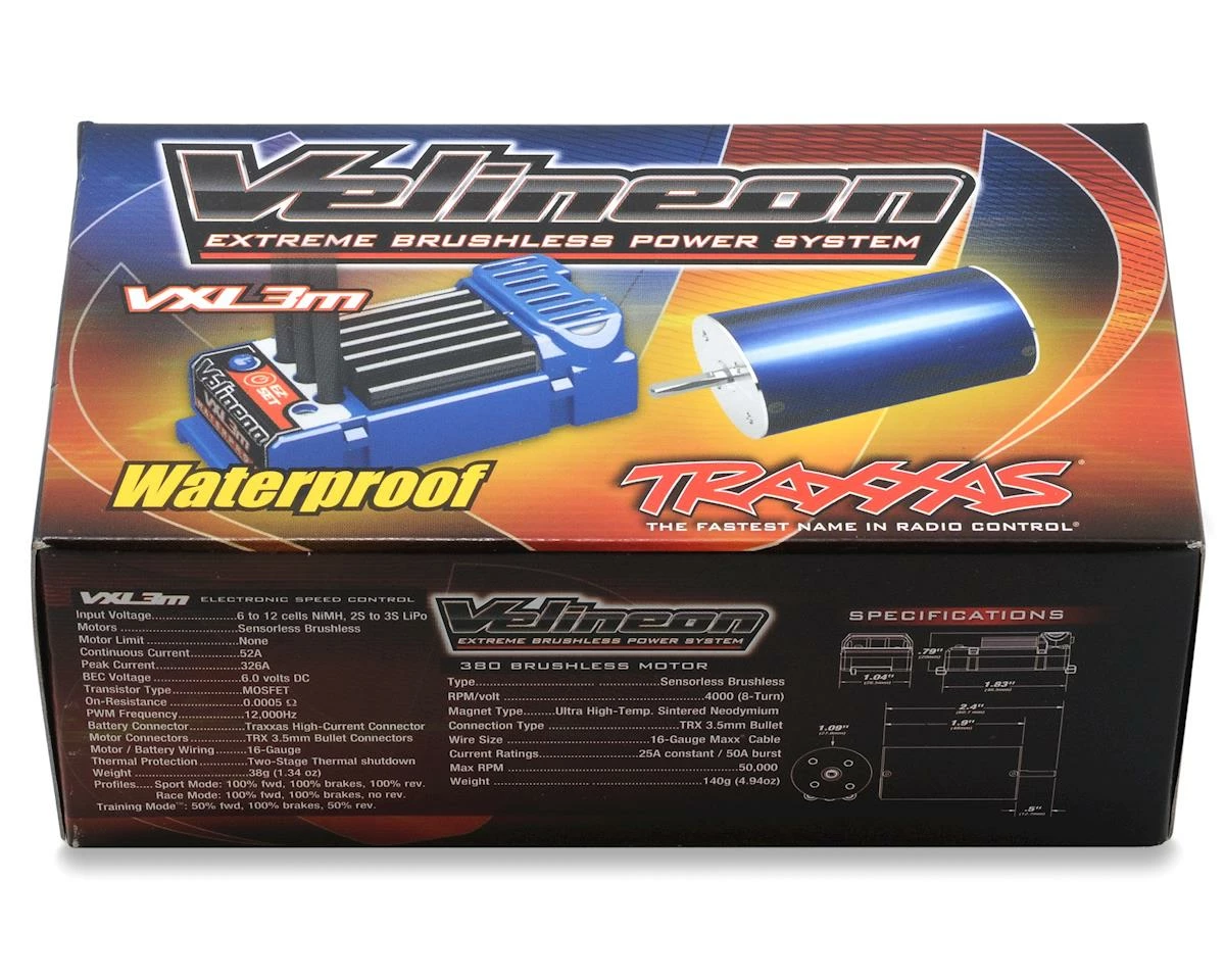 Traxxas Velineon VXL-3M Waterproof 1/16 Scale Brushless Power System - Image 2